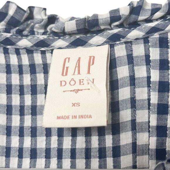 Doen Blue and White Smocked Maxi Sundress - Picture 9 of 12